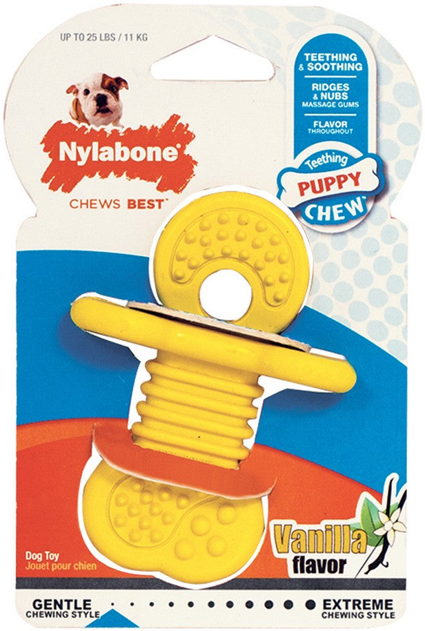 Nylabone Puppy Teether Chew Toy Small Vanilla Flavor