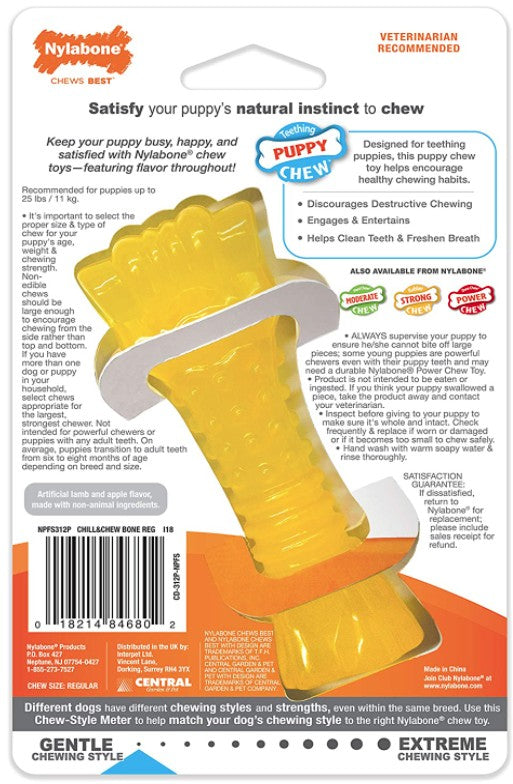 Nylabone Puppy Chew Color Changing Chill N Chew Bone Mini Souper