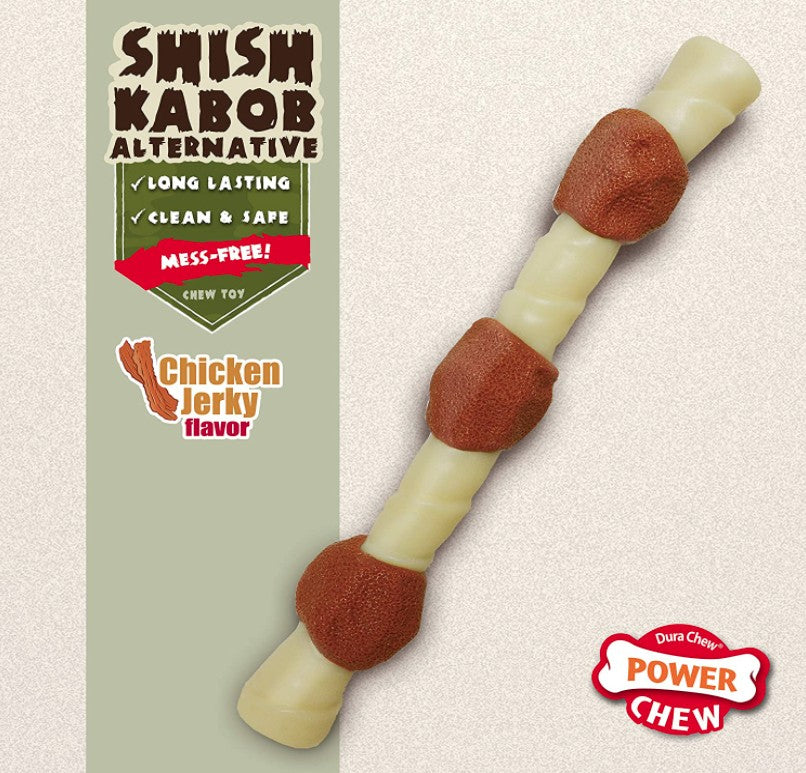 Nylabone Power Chew Shish Kabob Mess Free Nylon Chew Toy Chicken Jerky Flavor Regular