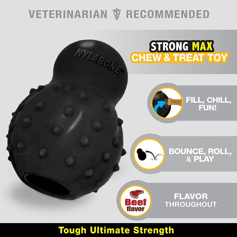 Nylabone Strong MAX Stuffable Chew Cone Toy Beef Flavor