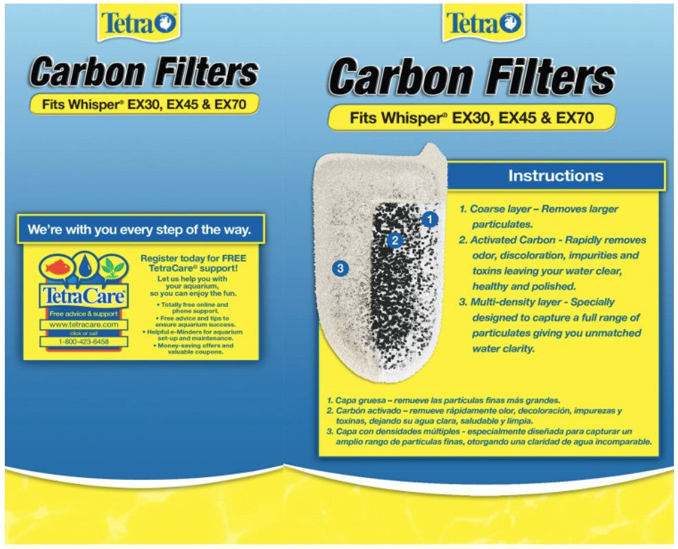 Tetra Carbon Filters for Whisper EX Power Filters Large