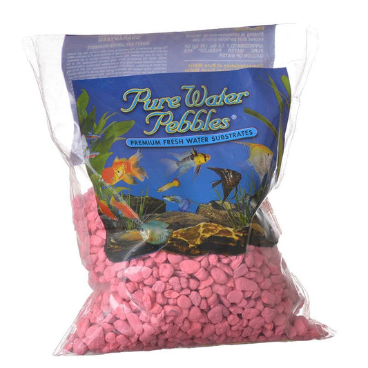 Pure Water Pebbles Aquarium Gravel Neon Pink