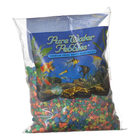 Pure Water Pebbles Aquarium Gravel Neon Rainbow