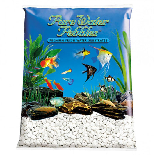 Pure Water Pebbles Aquarium Gravel Platinum White Frost