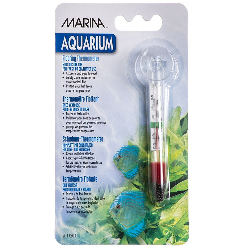 Marina Aquarium Floating Thermometer w/ Suction Cup