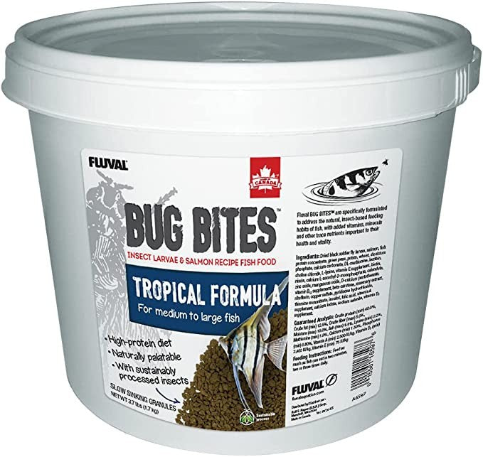 Fluval Bug Bites Tropical Formula Granules for Medium-Large Fish