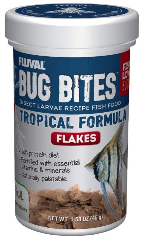 Fluval Bug Bites Insect Larvae Tropical Fish Flake