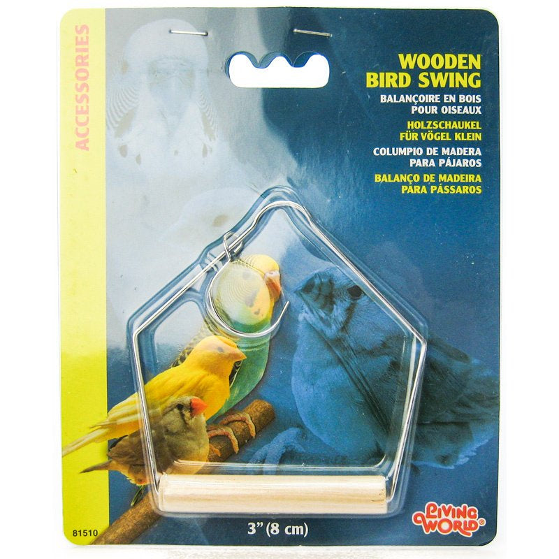 Living World Wooden Bird Swing with Perch