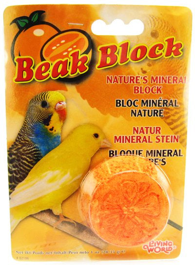 Living World Beak Block with Minerals Orange