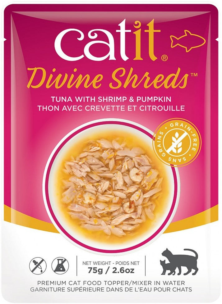 Catit Divine Shreds Tuna with Shrimp and Pumpkin