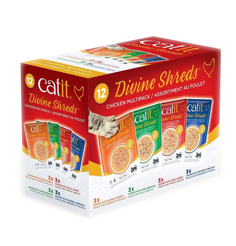 Catit Divine Shreds Chicken Variety Pack