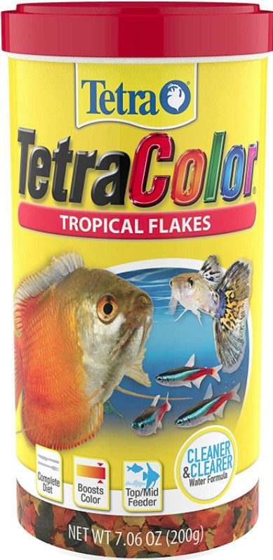 Tetra TetraColor Tropical Flakes Fish Food Cleaner and Clearer Water Formula