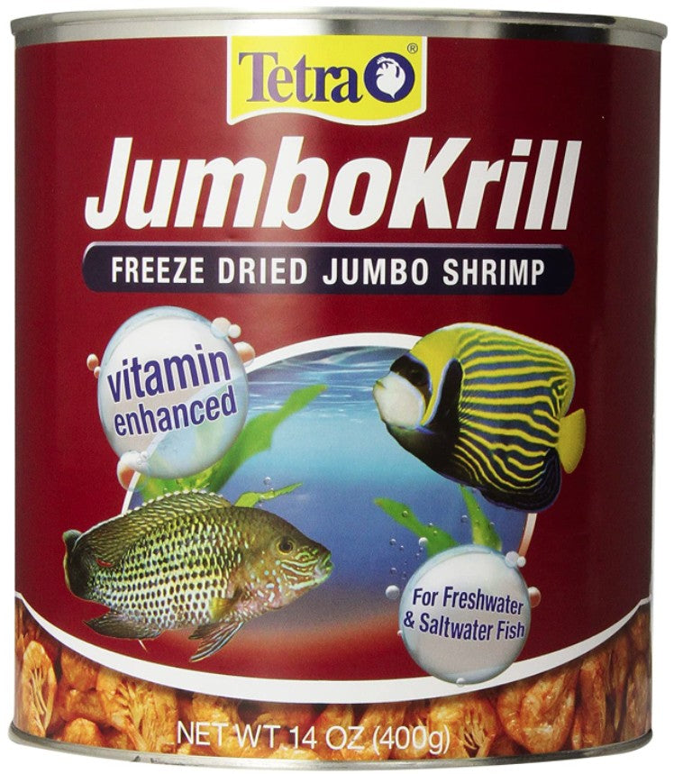 Tetra JumboKrill Freeze Dried Jumbo Shrimp Vitamin Enhanced Fish Food