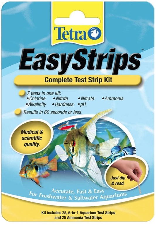 Tetra EasyStrips Aquarium Tests Ammonia and 6-in-1 Strips