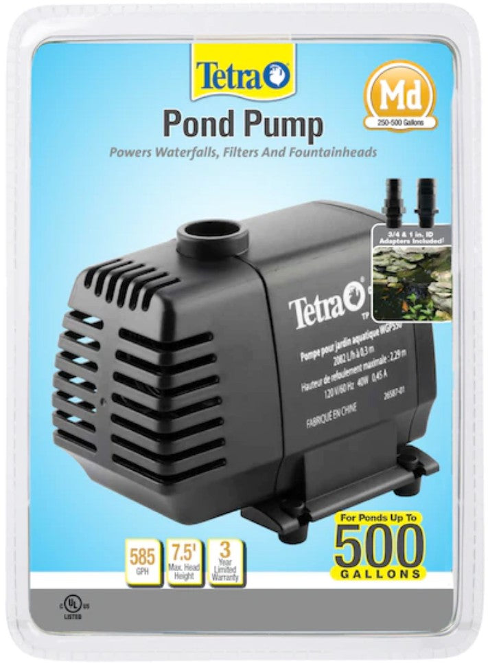 Tetra Pond Water Garden Pond Pump for Waterfalls, Filters, and Fountain Heads