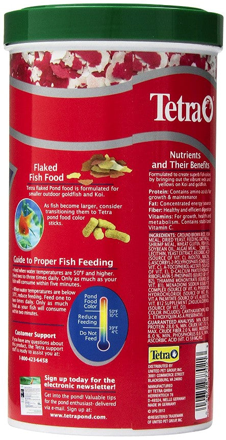 Tetra PondFood Color Flakes Koi and Goldfish Food