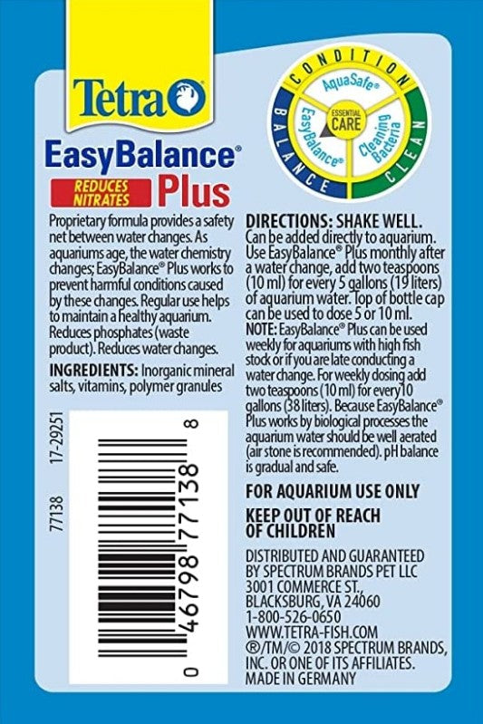 Tetra Easy Balance Plus Reduces Nitrates with Nitraban for Aquariums