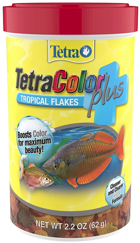 Tetra TetraColor Plus Tropical Flakes Fish Food Boosts Color for Maximum Beauty