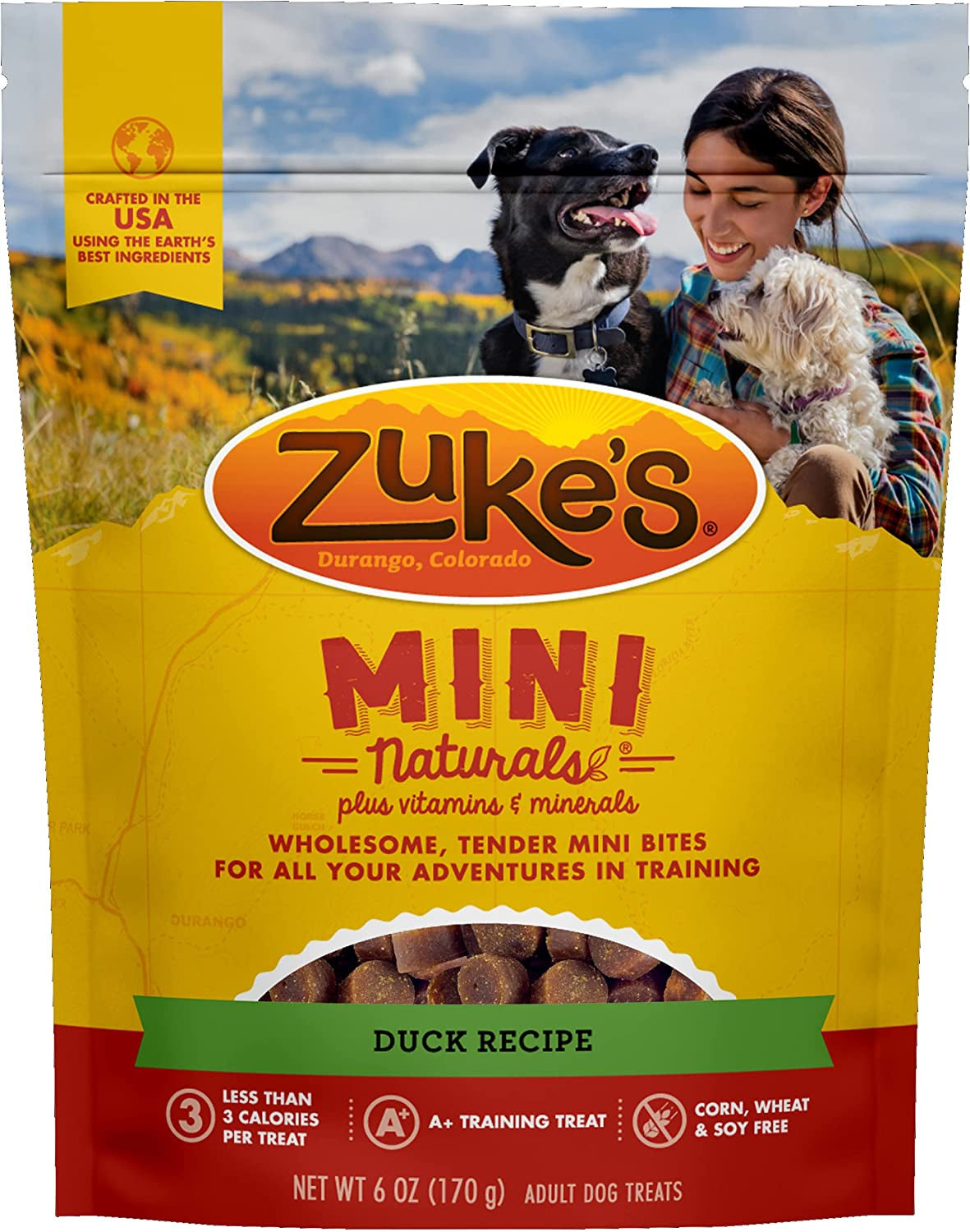 Zukes Mini Naturals Dog Treats Duck Recipe