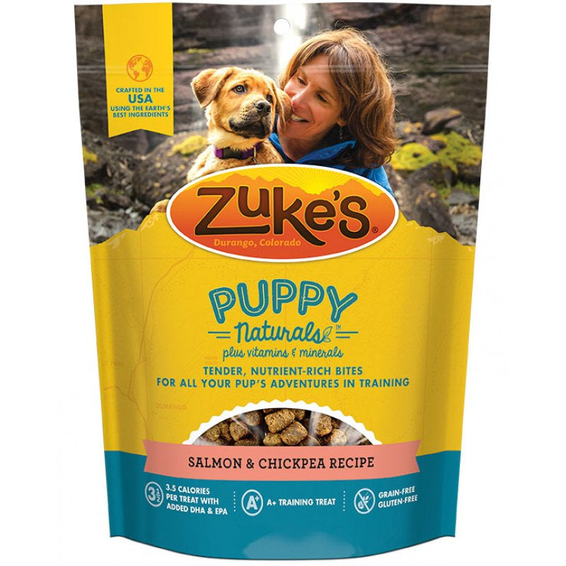 Zukes Puppy Naturals Treats Salmon and Chickpea