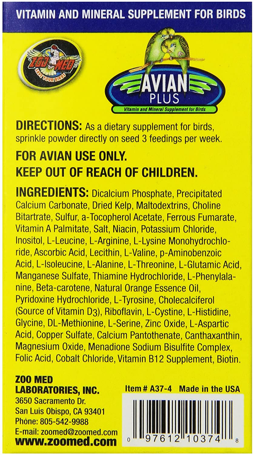 Zoo Med Avian Plus Bird Vitamin Supplement