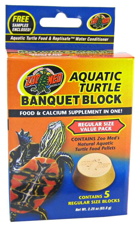 Zoo Med Aquatic Turtle Banquet Block Food and Calcium Supplement Treat