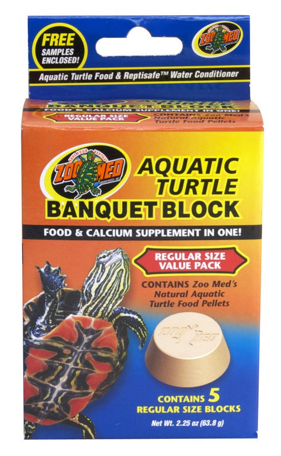 Zoo Med Aquatic Turtle Banquet Block Food and Calcium Supplement Treat