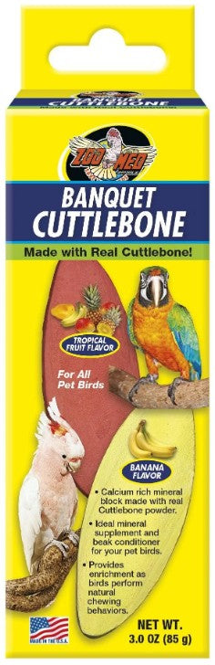 Zoo Med Banquet Cuttlebone Tropical Fruit and Banana Flavor