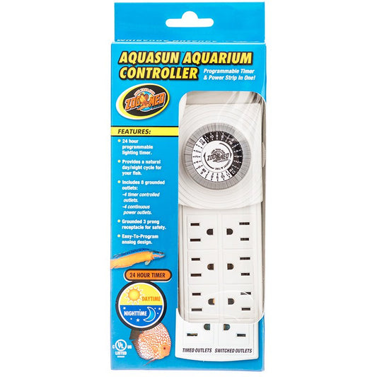 Zoo Med AquaSun Aquarium Controller 8 Outlet Timer and Power Strip