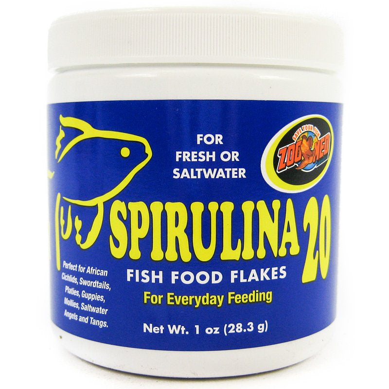 Zoo Med Spirulina 20 Fish Food Flakes