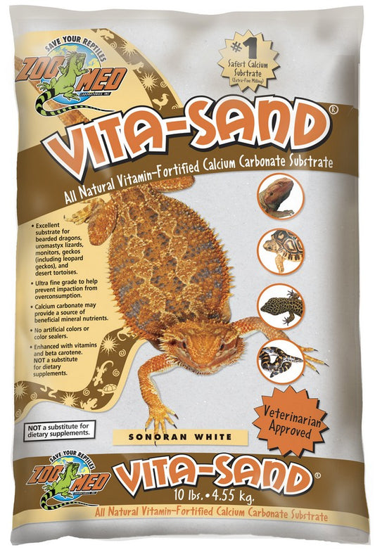 Zoo Med Vita-Sand Sonoran White All Natural Vitamin Fortified Calcium Carbonate Substrate