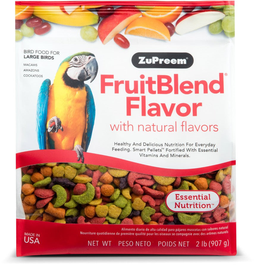 ZuPreem FruitBlend Flavor with Natural Flavors Bird Food for Large Birds